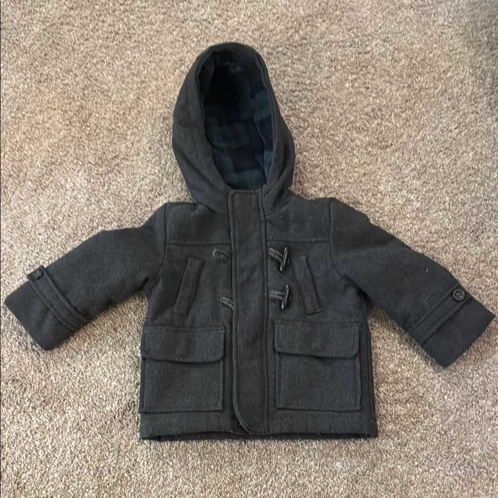 Carter's 2T Charcoal Hooded Pea Coat